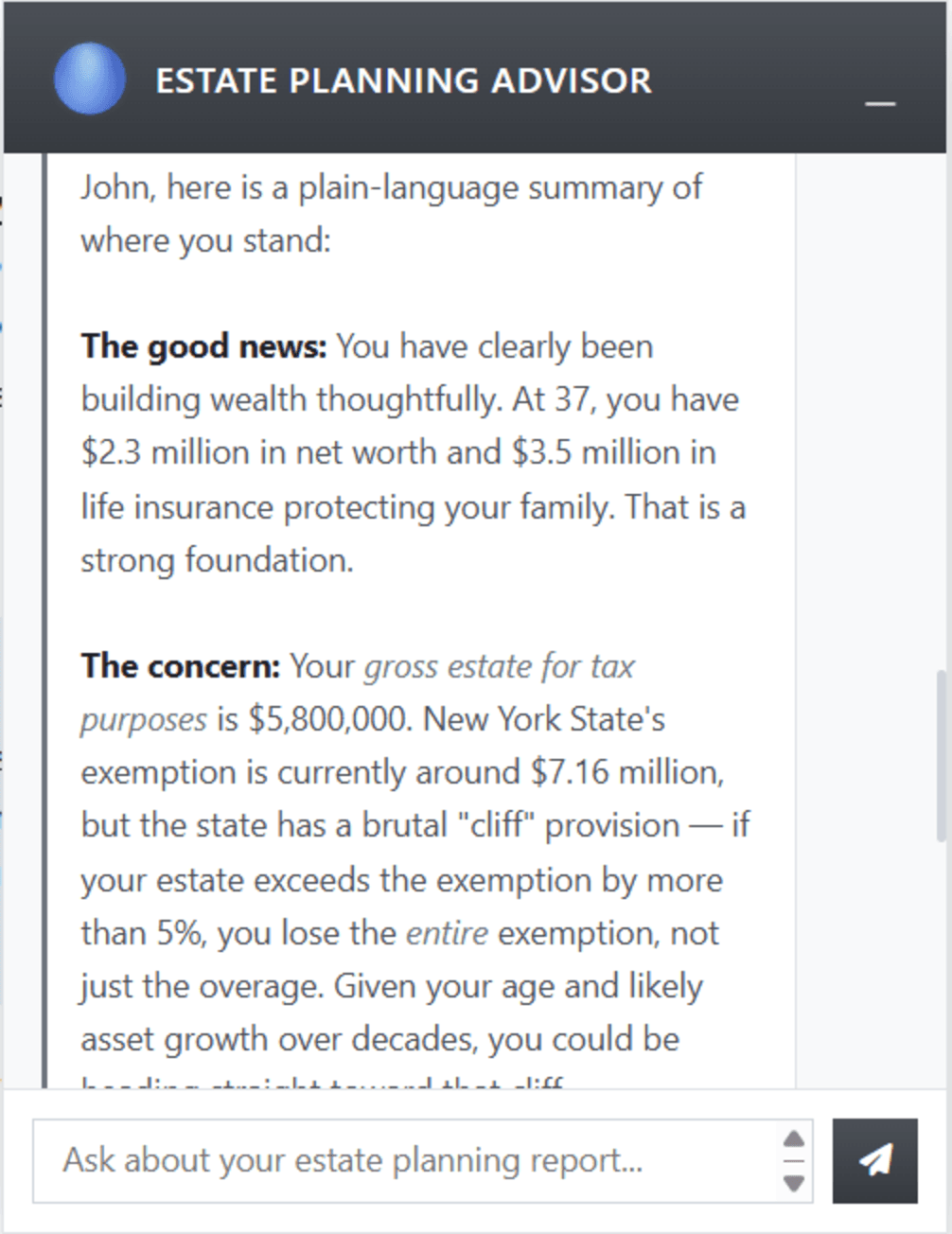 Estate planning AI agent