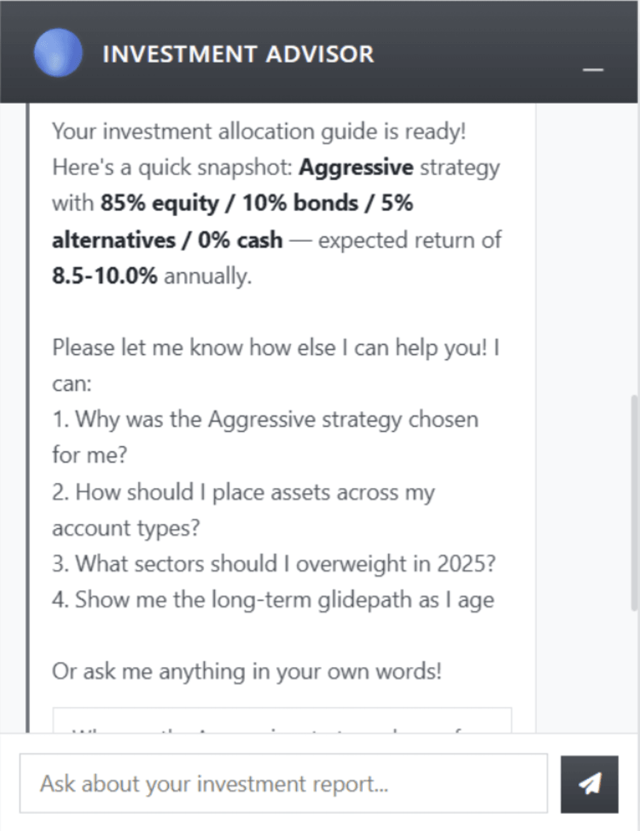 MyFamilyPlan investment advisor AI agent